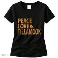Awesome Retro 1960s Peace Love Tillamook Oregon Women's T-Shirt thumb 0