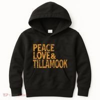 Awesome Retro 1960s Peace Love Tillamook Oregon Kids Hoodie thumb 0
