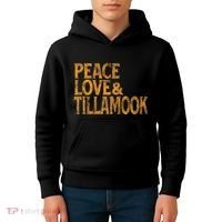 Awesome Retro 1960s Peace Love Tillamook Oregon Kids Hoodie thumb 4