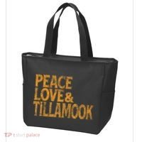 Awesome Retro 1960s Peace Love Tillamook Oregon Tote Bag thumb 3