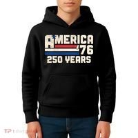 America Retro 250 Years 250th Anniversary USA 1776 Kids Hoodie thumb 4