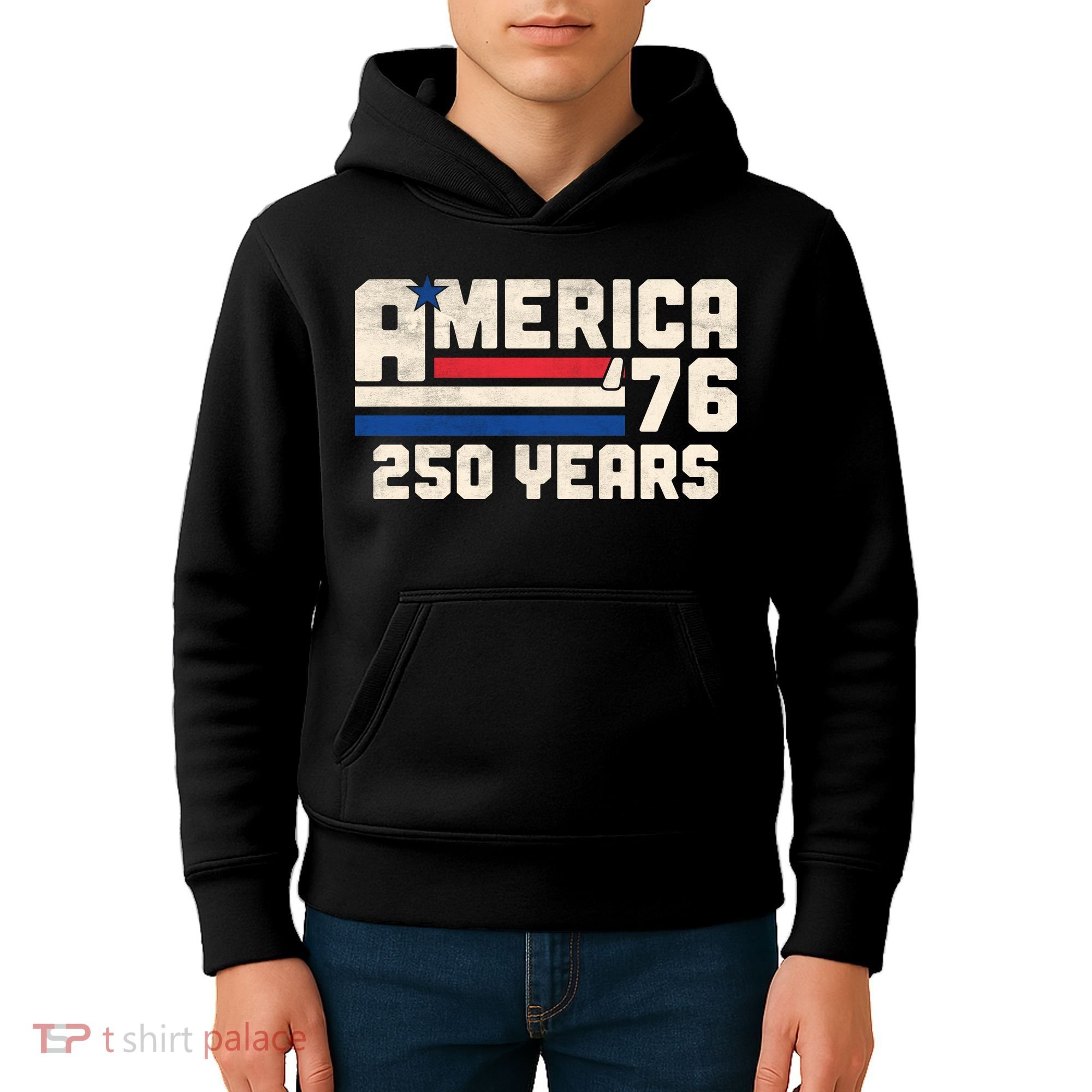 America Retro 250 Years 250th Anniversary USA 1776 Kids Hoodie