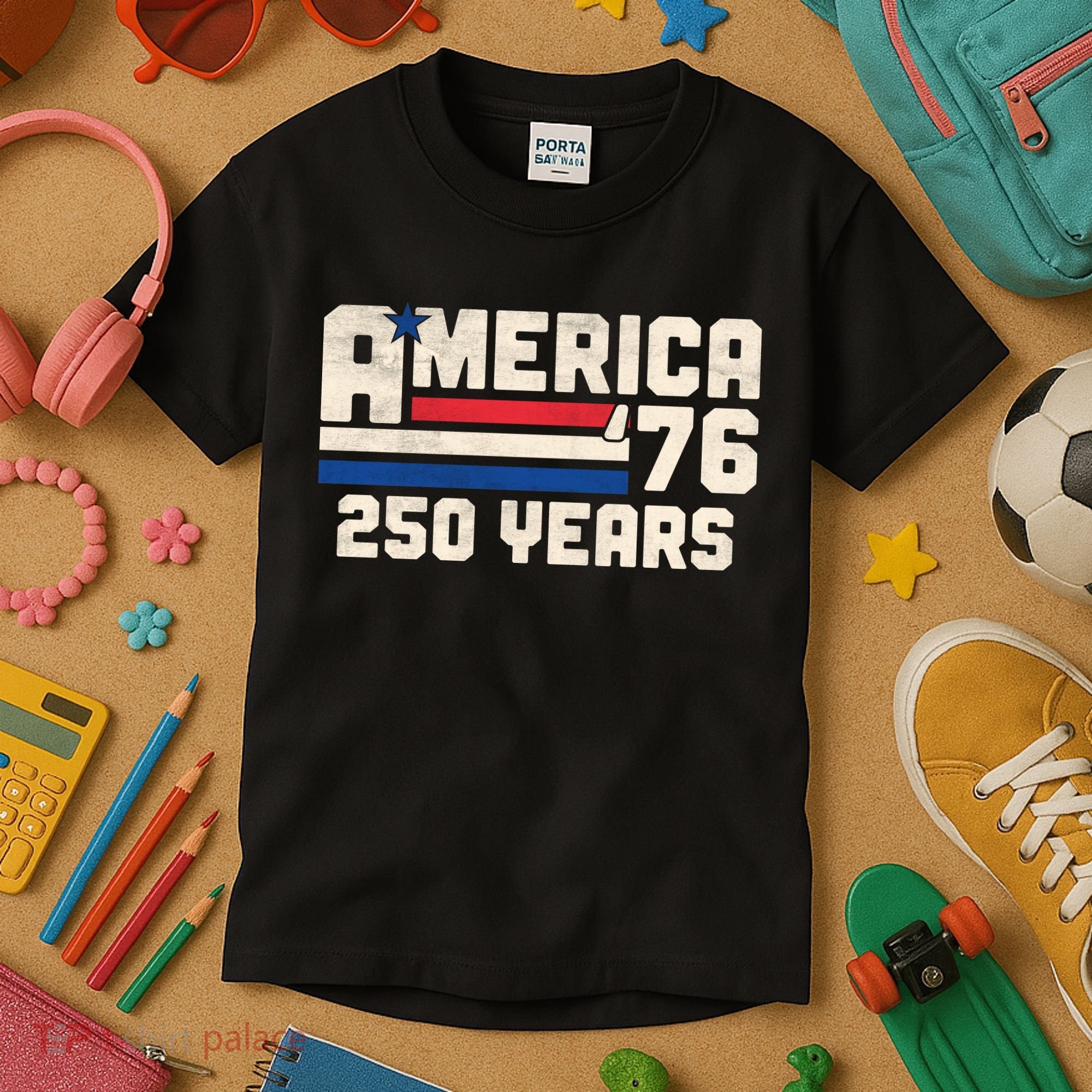 America Retro 250 Years 250th Anniversary USA 1776 Kids T-Shirt