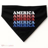 America Retro 4th Of July USA-Made Doggie Bandana thumb 0