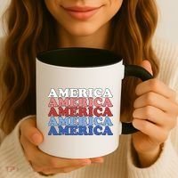 America Retro 4th Of July Coffee Mug thumb 3