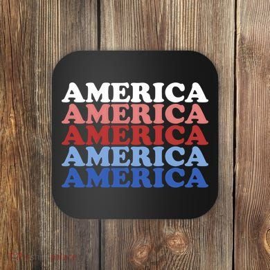 America Retro 4th Of July Coaster