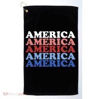 America Retro 4th Of July Golf Towel thumb 0