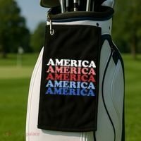 America Retro 4th Of July Golf Towel thumb 2