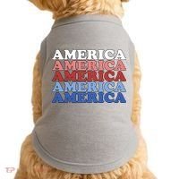 America Retro 4th Of July Doggie Tank thumb 0