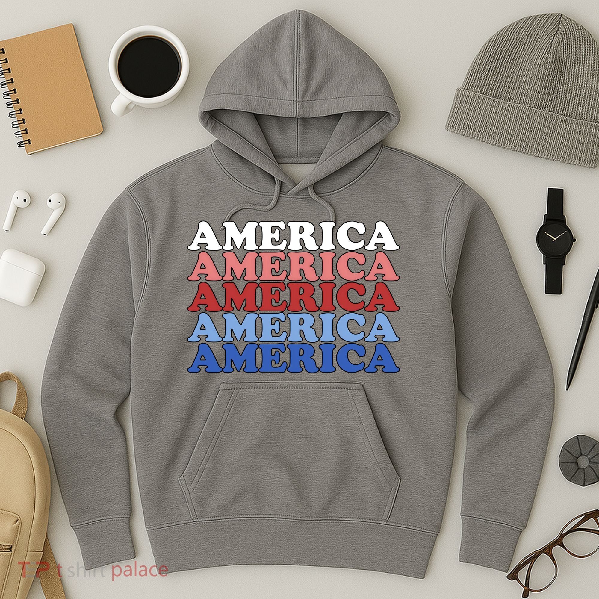 America Retro 4th Of July Hoodie