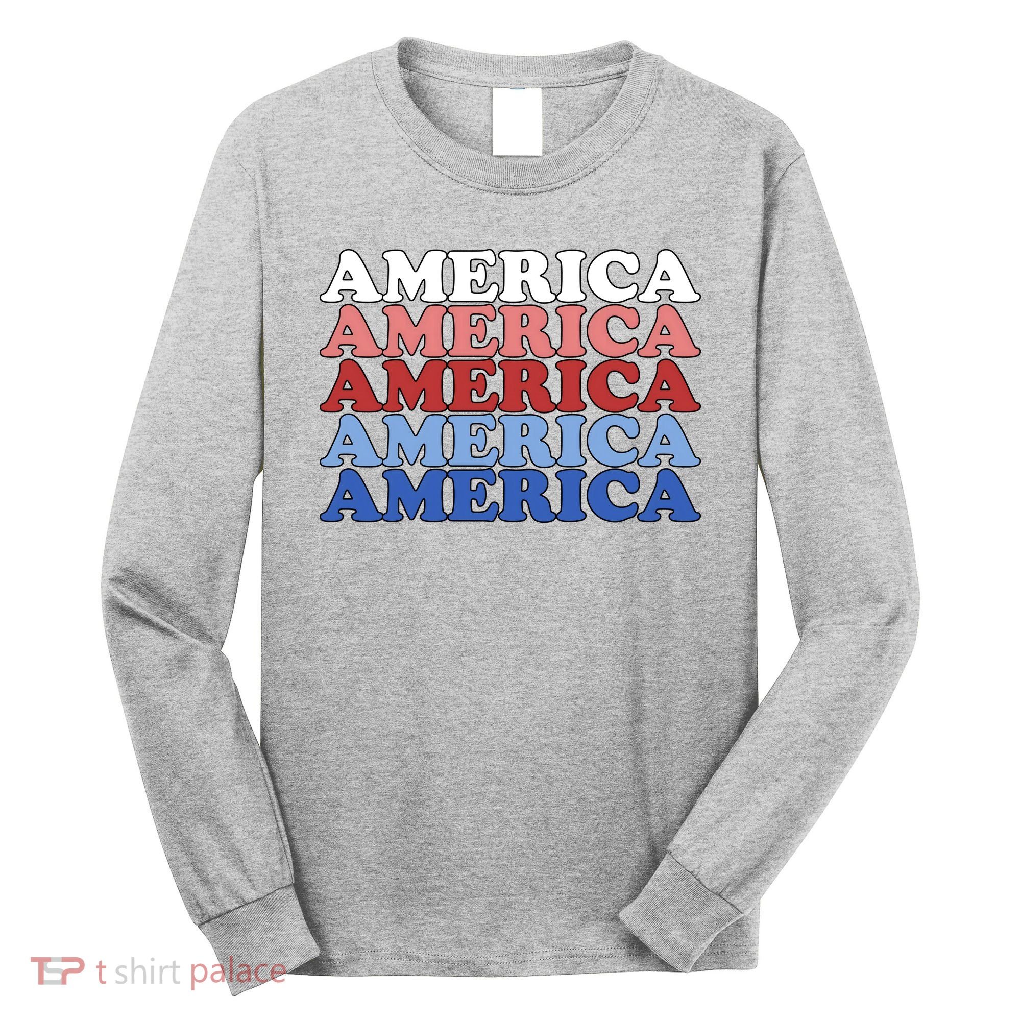 America Retro 4th Of July Long Sleeve Shirt