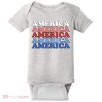 America Retro 4th Of July Baby Bodysuit thumb 0