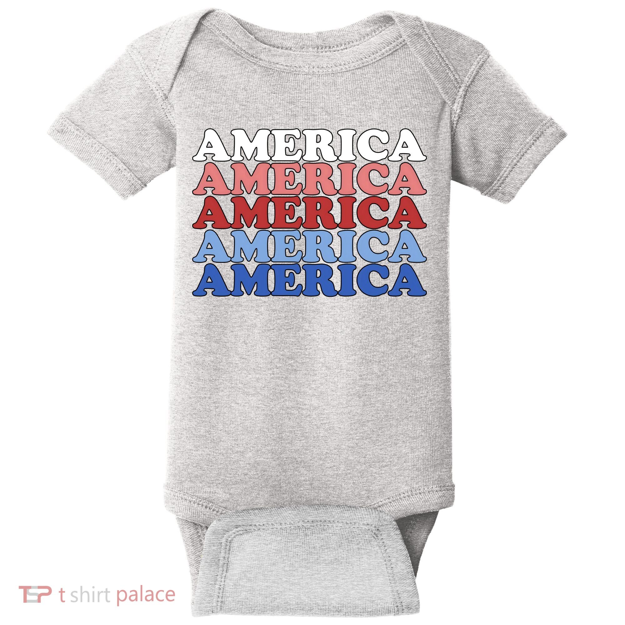 America Retro 4th Of July Baby Bodysuit