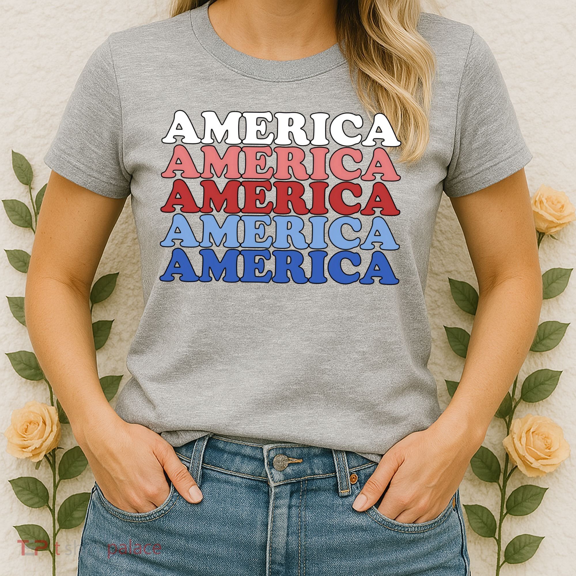 America Retro 4th Of July Women's T-Shirt