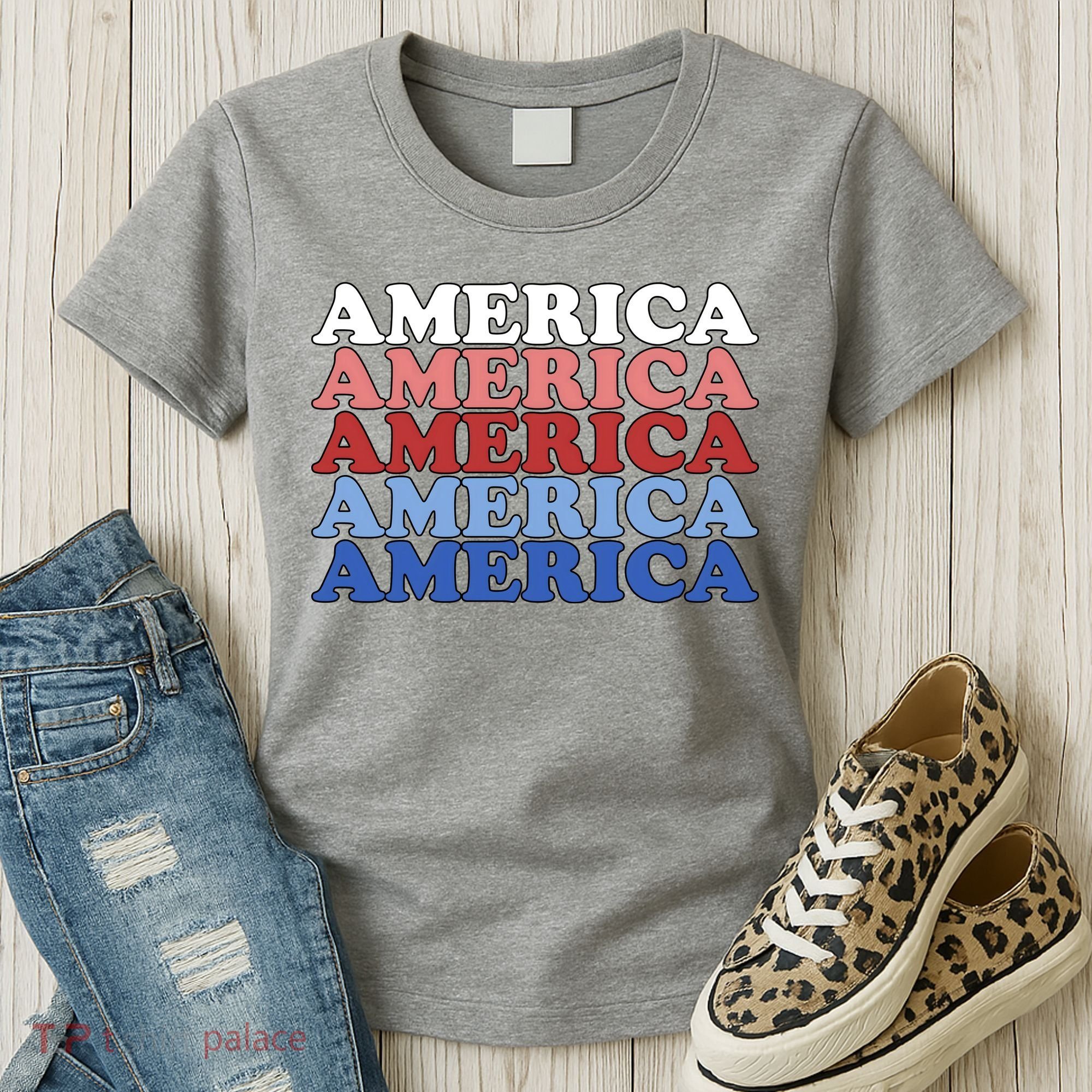 America Retro 4th Of July Women's T-Shirt