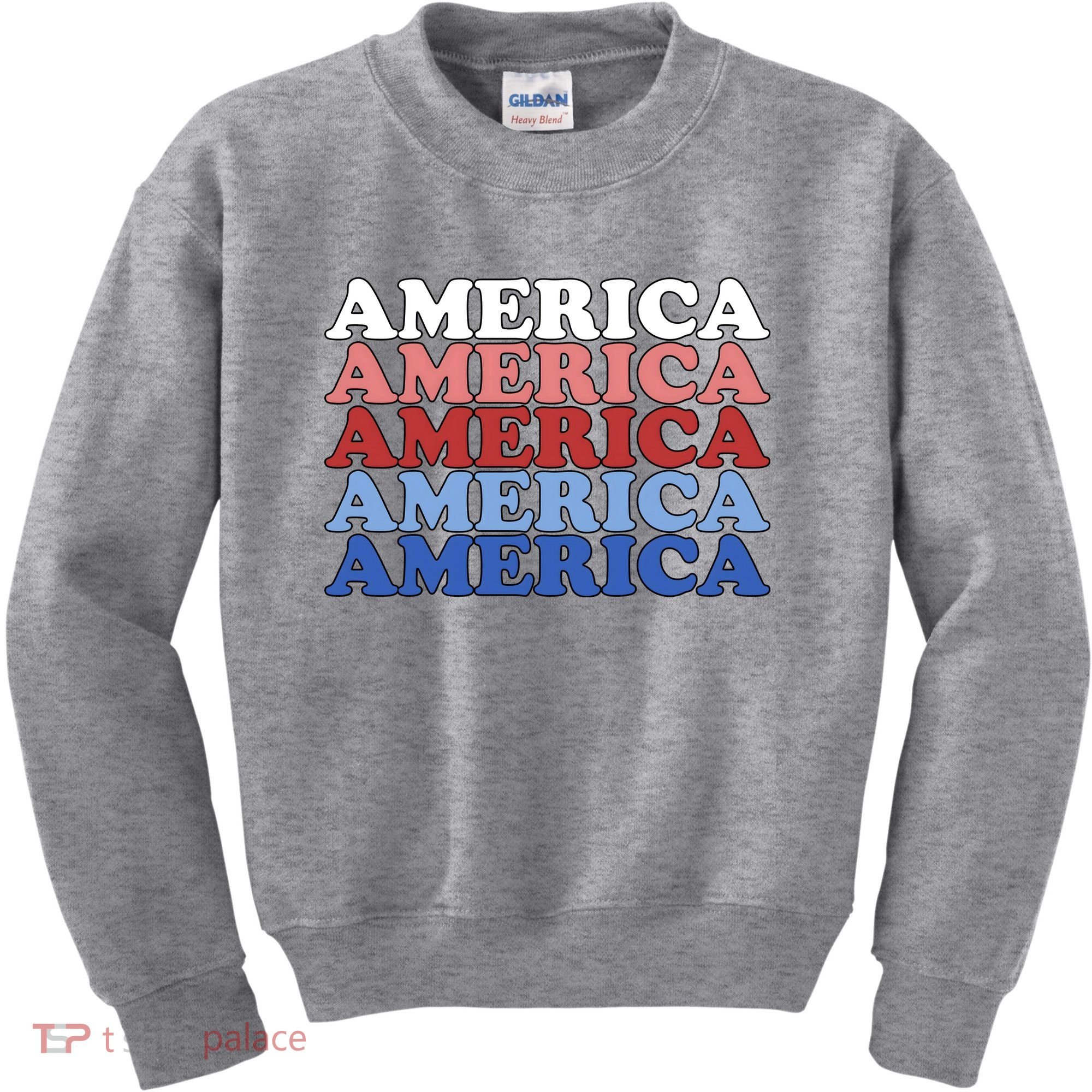 America Retro 4th Of July Kids Sweatshirt