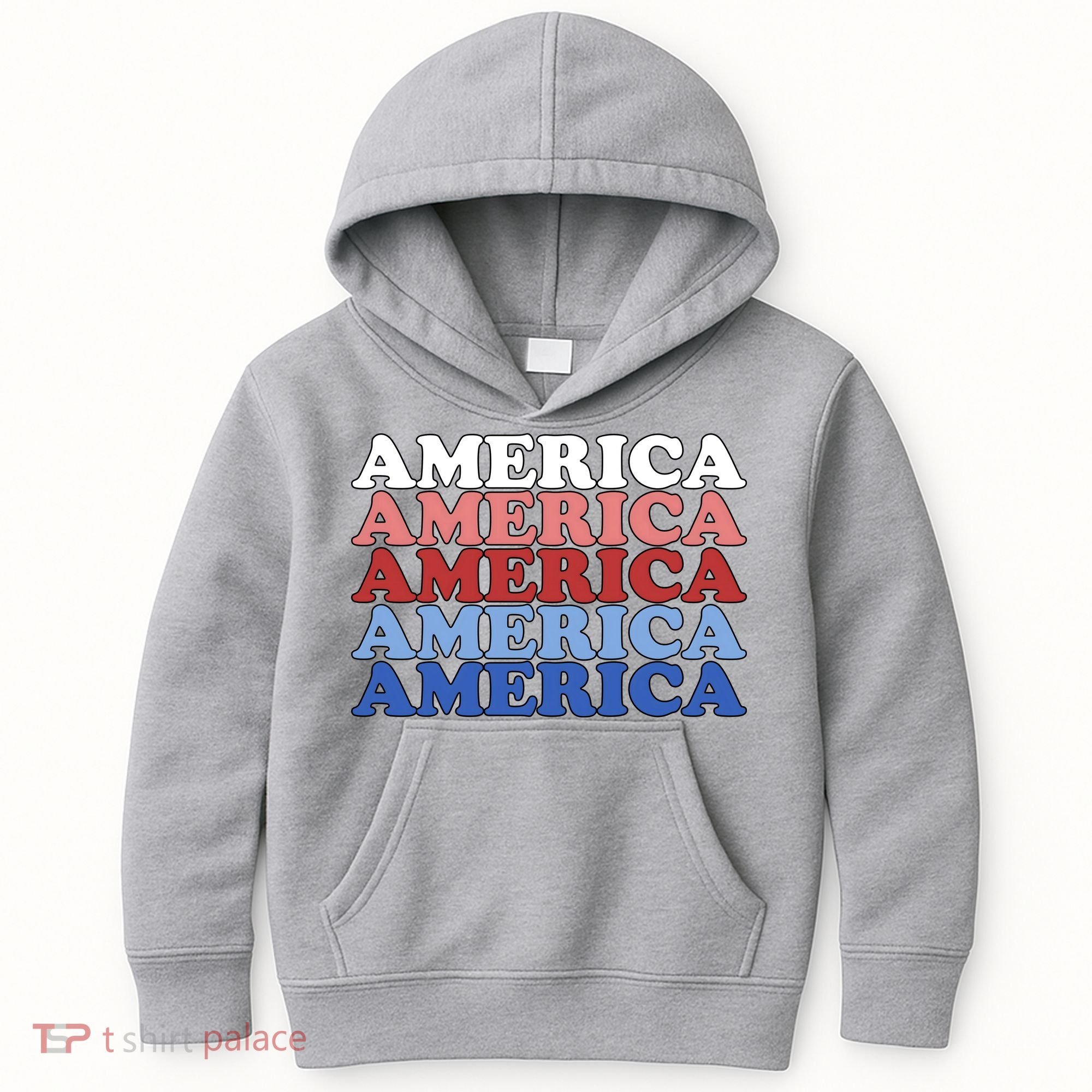 America Retro 4th Of July Kids Hoodie