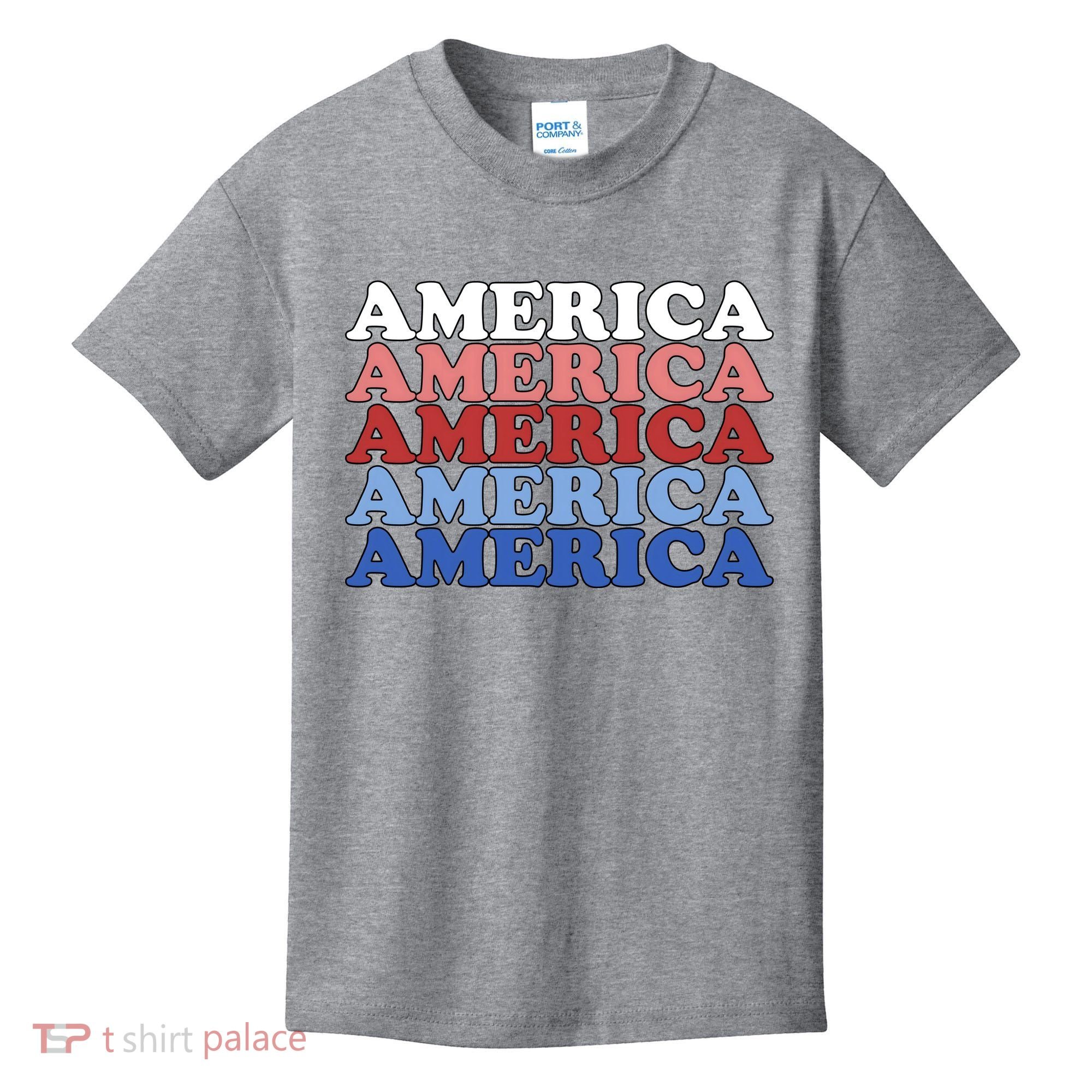 America Retro 4th Of July Kids T-Shirt