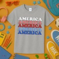 America Retro 4th Of July Kids T-Shirt thumb 3