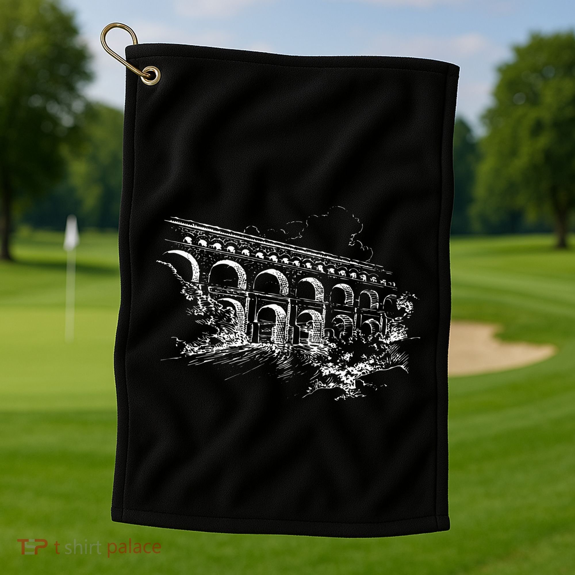 Ancient Roman Aqueduct Rome Aqueduct Of Segovia Golf Towel
