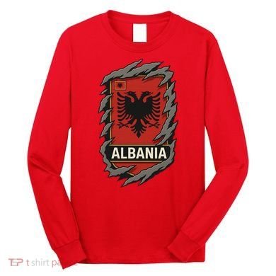 Albania Ripped Away  Long Sleeve Shirt