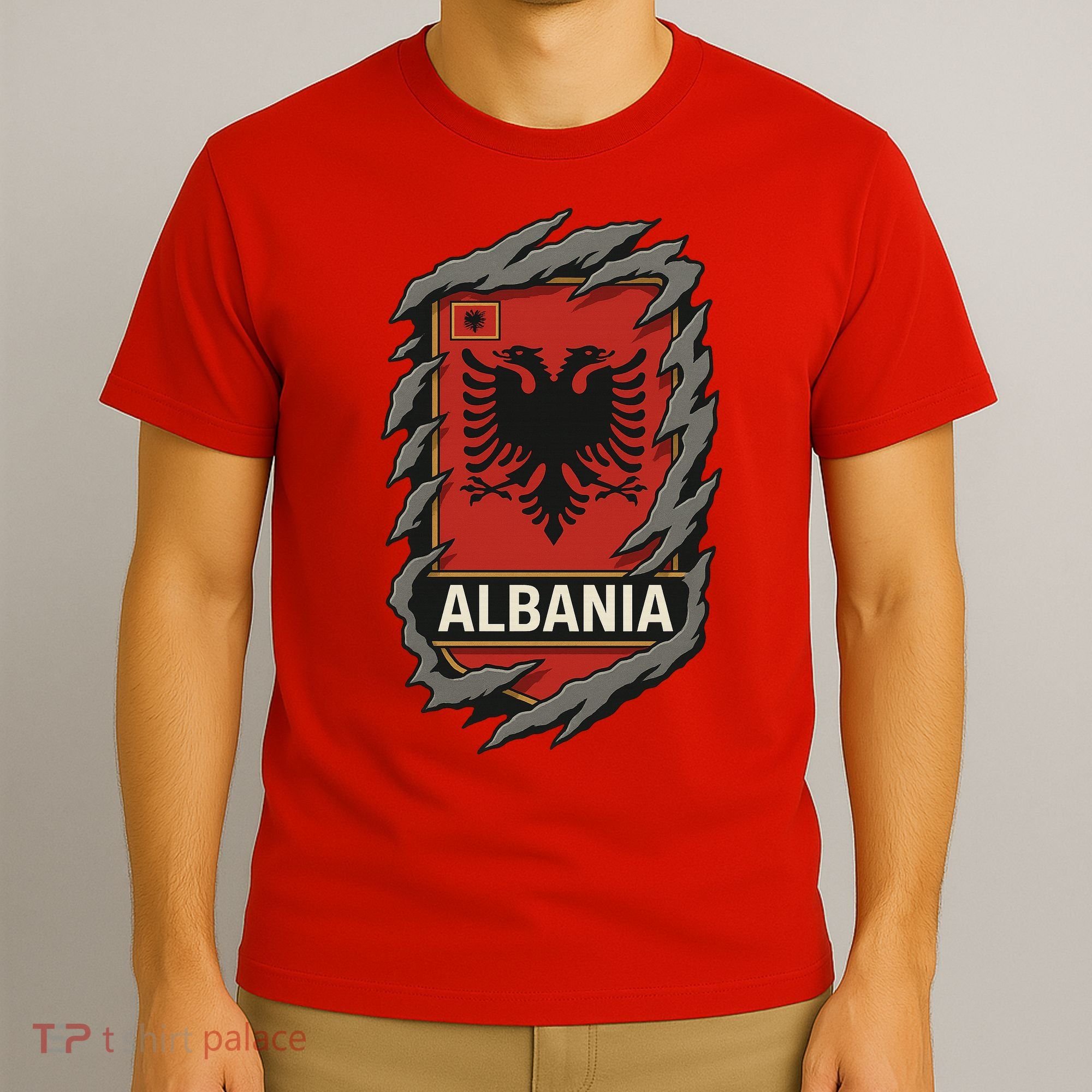 Albania Ripped Away  T-Shirt