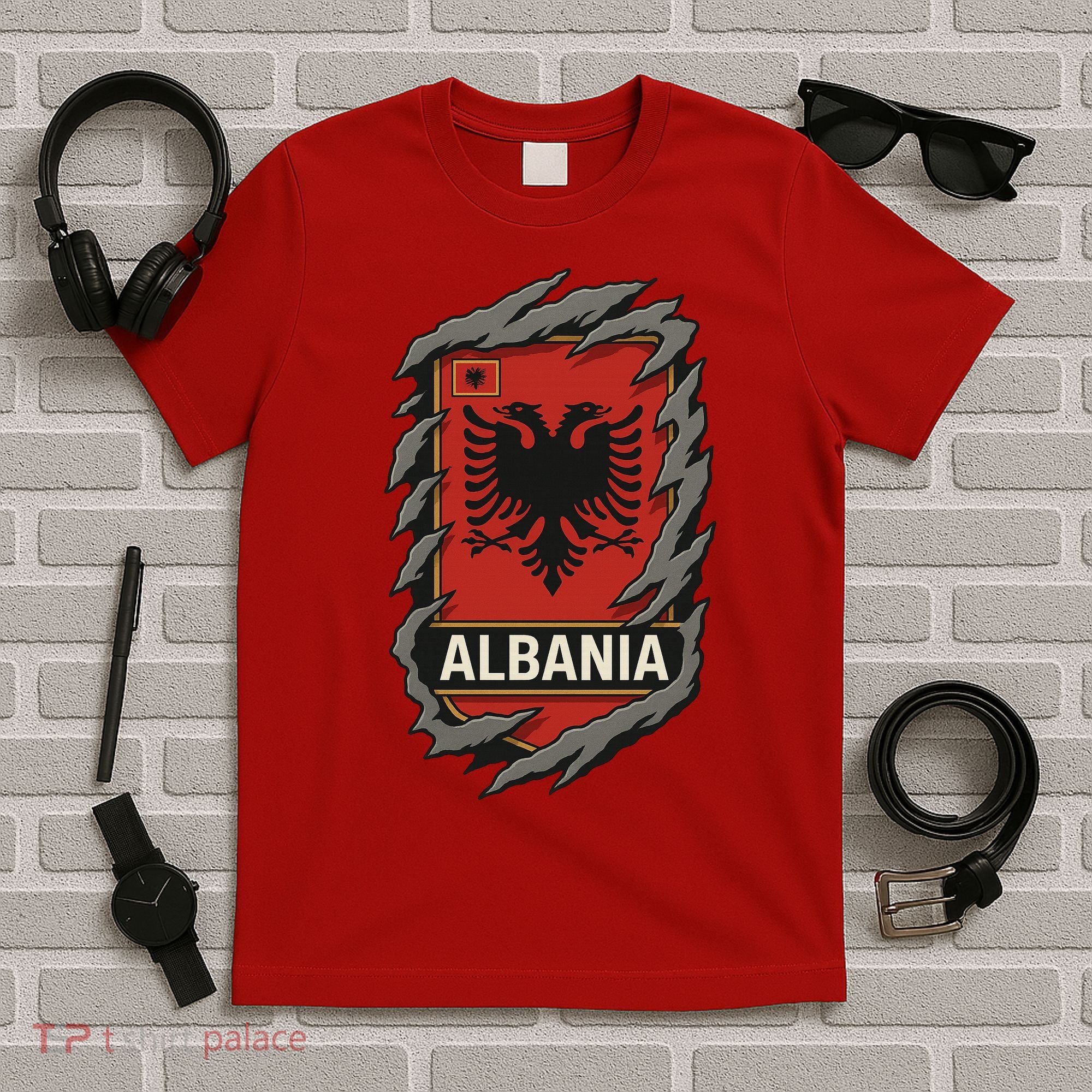 Albania Ripped Away  T-Shirt