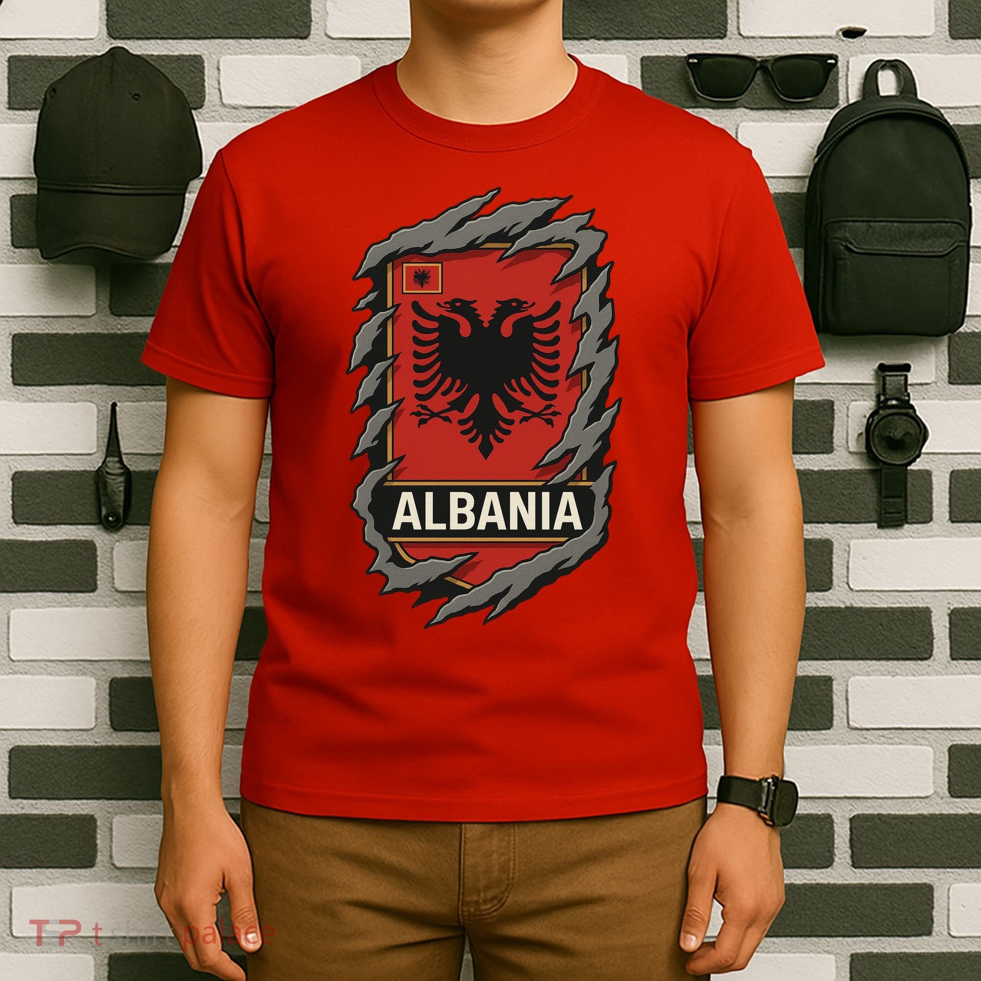 Albania Ripped Away  T-Shirt