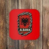 Albania Ripped Away  Coaster thumb 0
