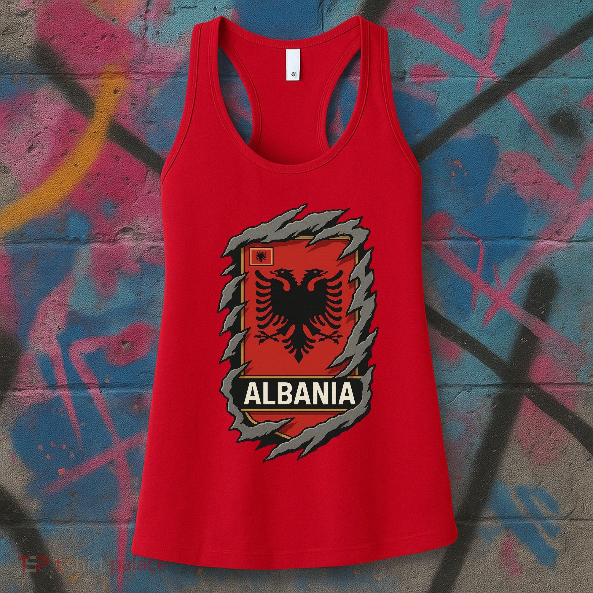 Albania Ripped Away  Women's Tank Top