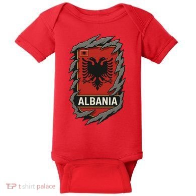 Albania Ripped Away  Baby Bodysuit