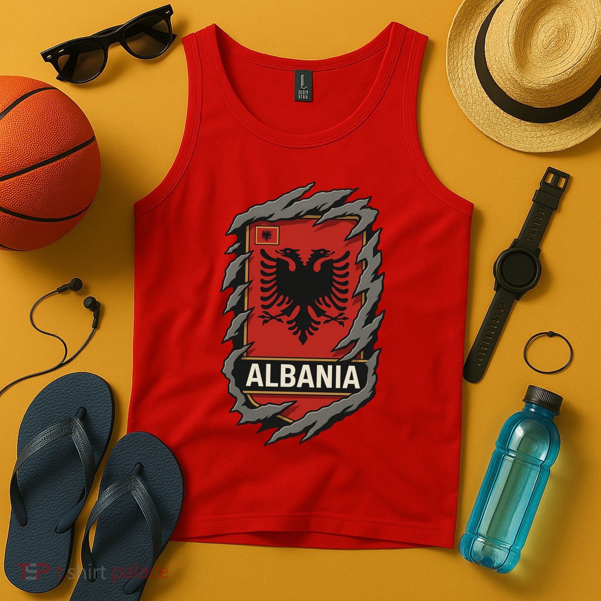 Albania Ripped Away  Tank Top