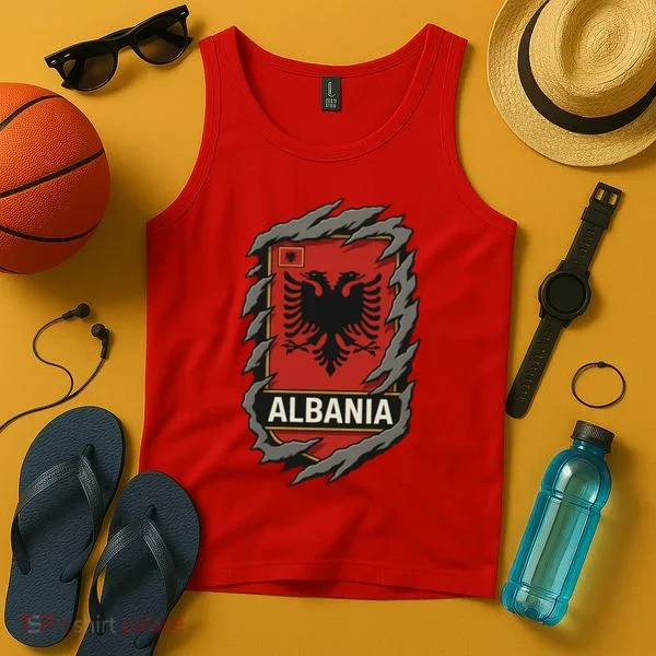 Albania Ripped Away  Tank Top