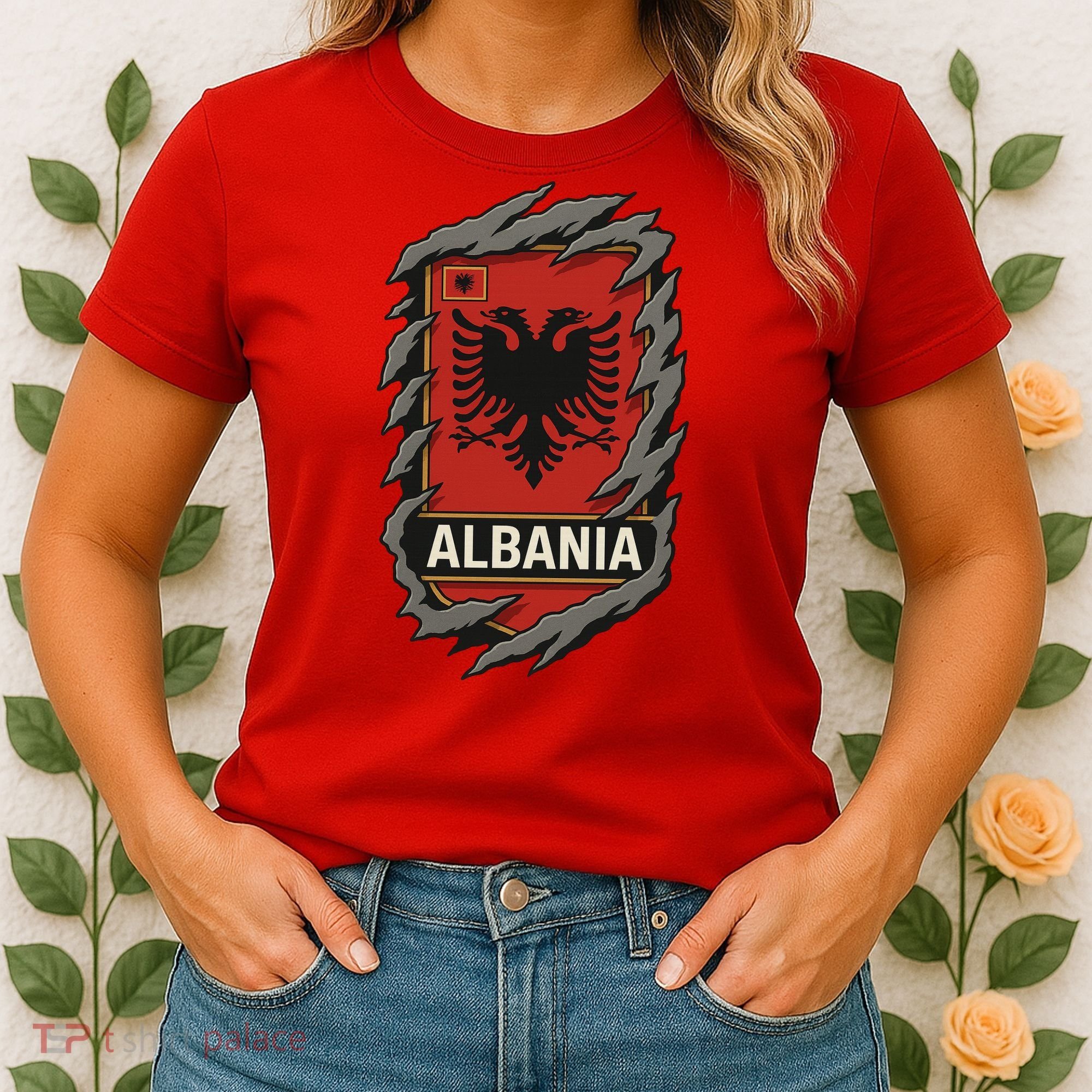 Albania Ripped Away  Women's T-Shirt