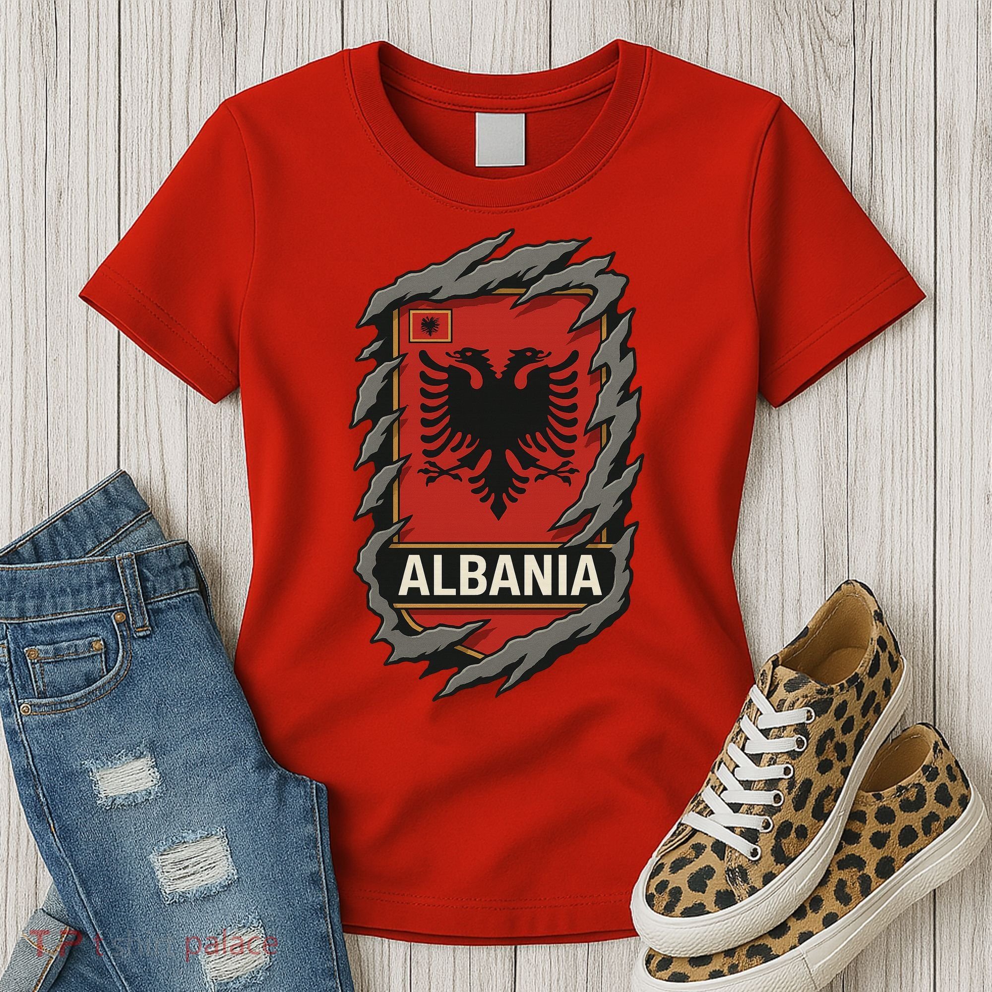 Albania Ripped Away  Women's T-Shirt