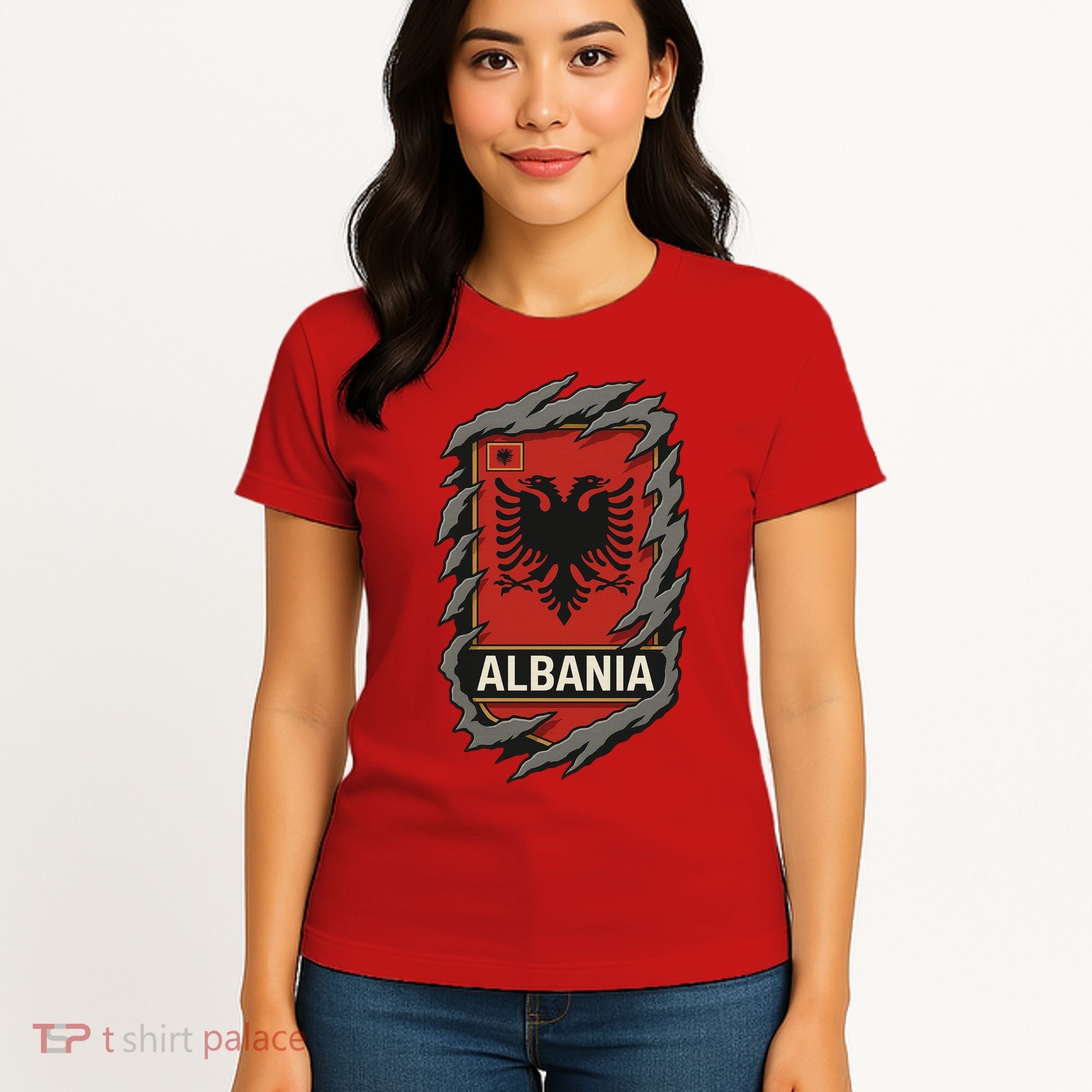 Albania Ripped Away  Women's T-Shirt