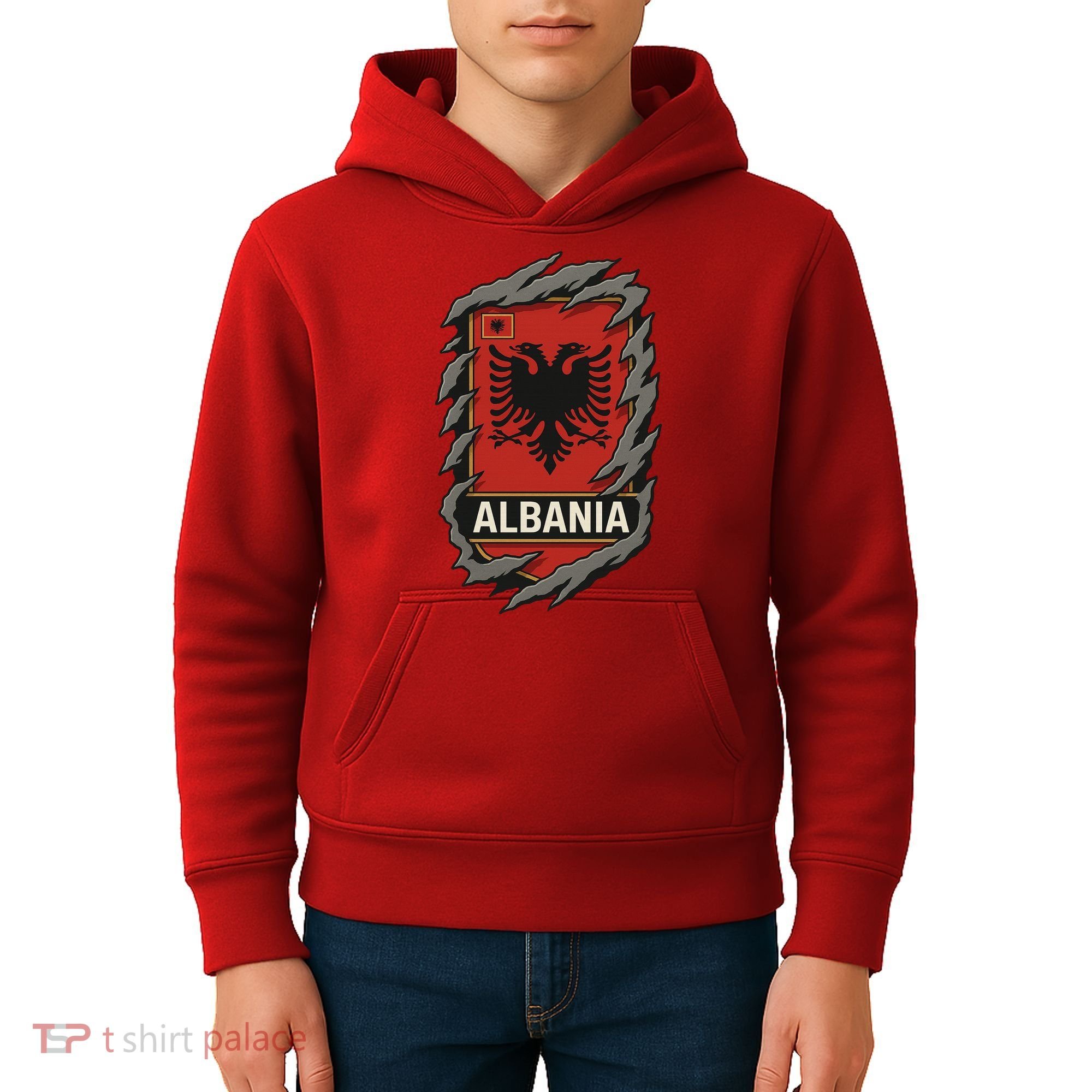 Albania Ripped Away  Kids Hoodie