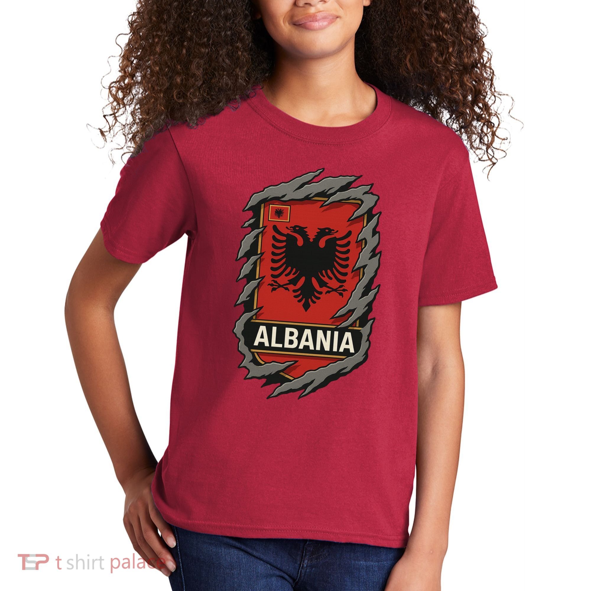 Albania Ripped Away  Kids T-Shirt