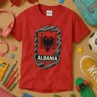 Albania Ripped Away  Kids T-Shirt thumb 3