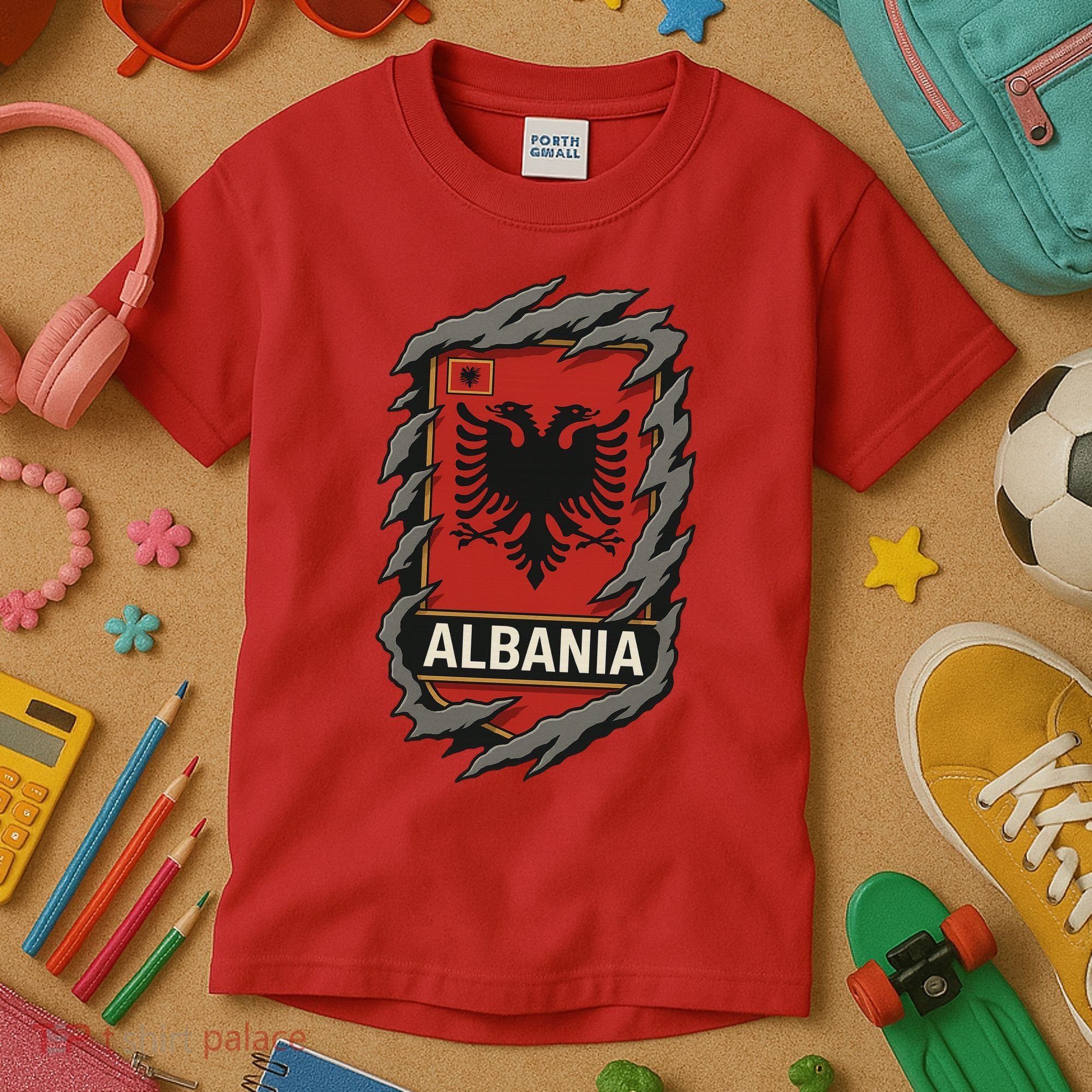 Albania Ripped Away  Kids T-Shirt