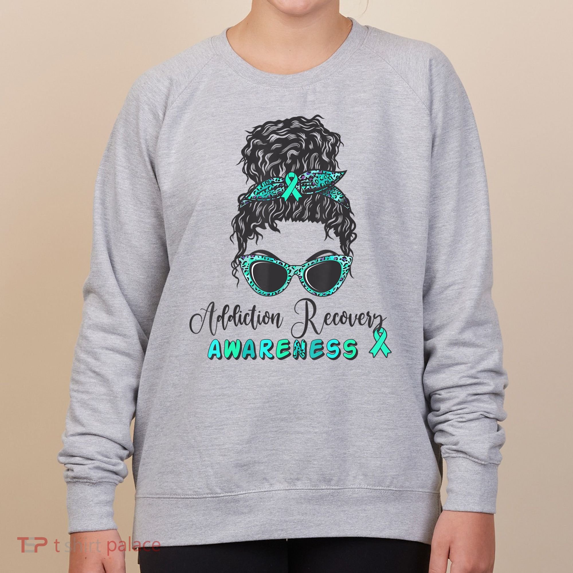 Addiction Recovery Awareness Month Sobriety Support Women's Sweatshirt