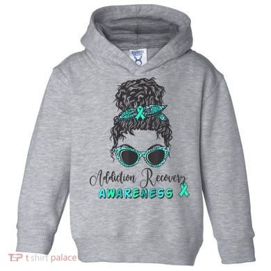 Addiction Recovery Awareness Month Sobriety Support Toddler Hoodie