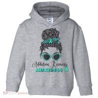 Addiction Recovery Awareness Month Sobriety Support Toddler Hoodie thumb 0