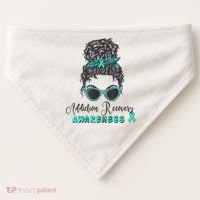 Addiction Recovery Awareness Month Sobriety Support USA-Made Doggie Bandana thumb 0