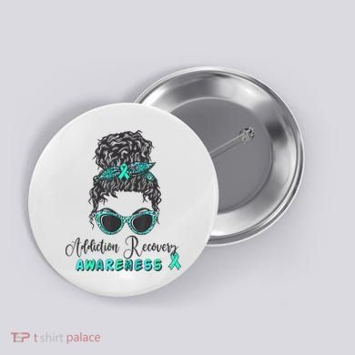 Addiction Recovery Awareness Month Sobriety Support Button