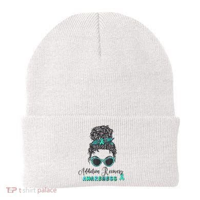 Addiction Recovery Awareness Month Sobriety Support Beanie