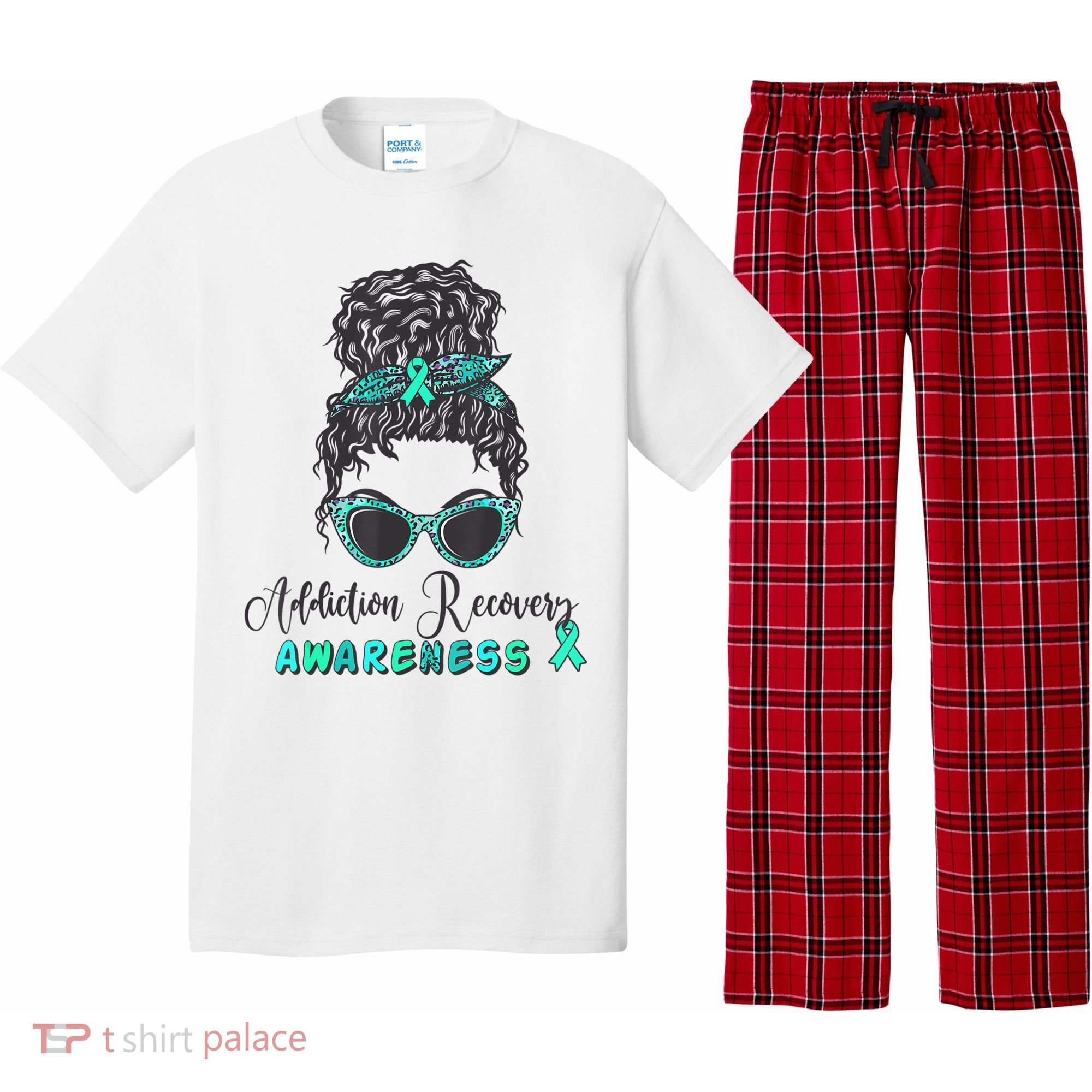 Addiction Recovery Awareness Month Sobriety Support Pajama Set