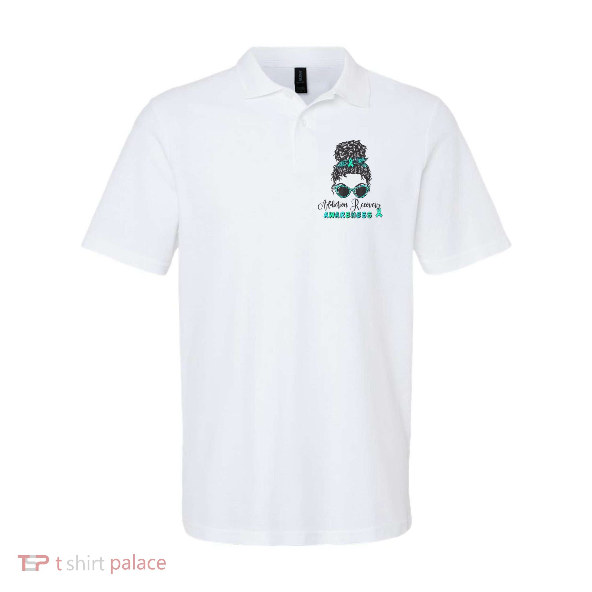 Addiction Recovery Awareness Month Sobriety Support Polo