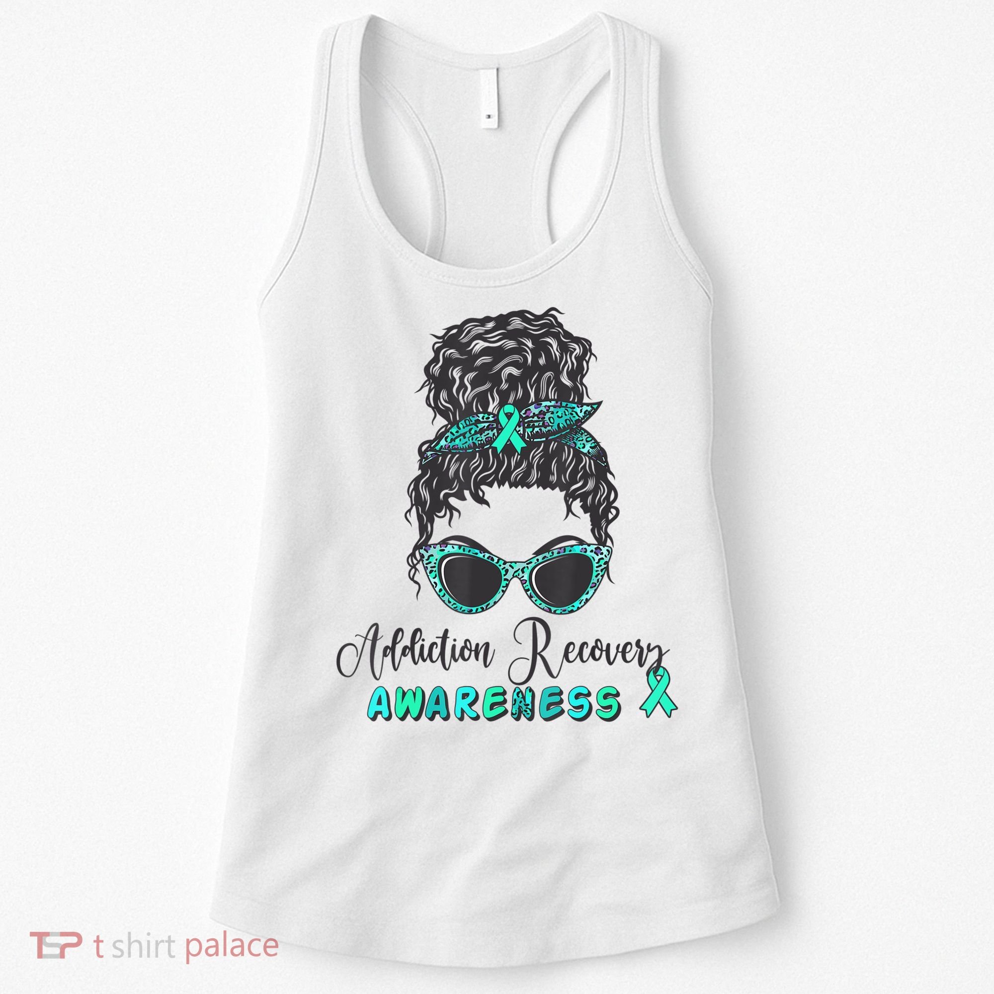 Addiction Recovery Awareness Month Sobriety Support Women's Tank Top