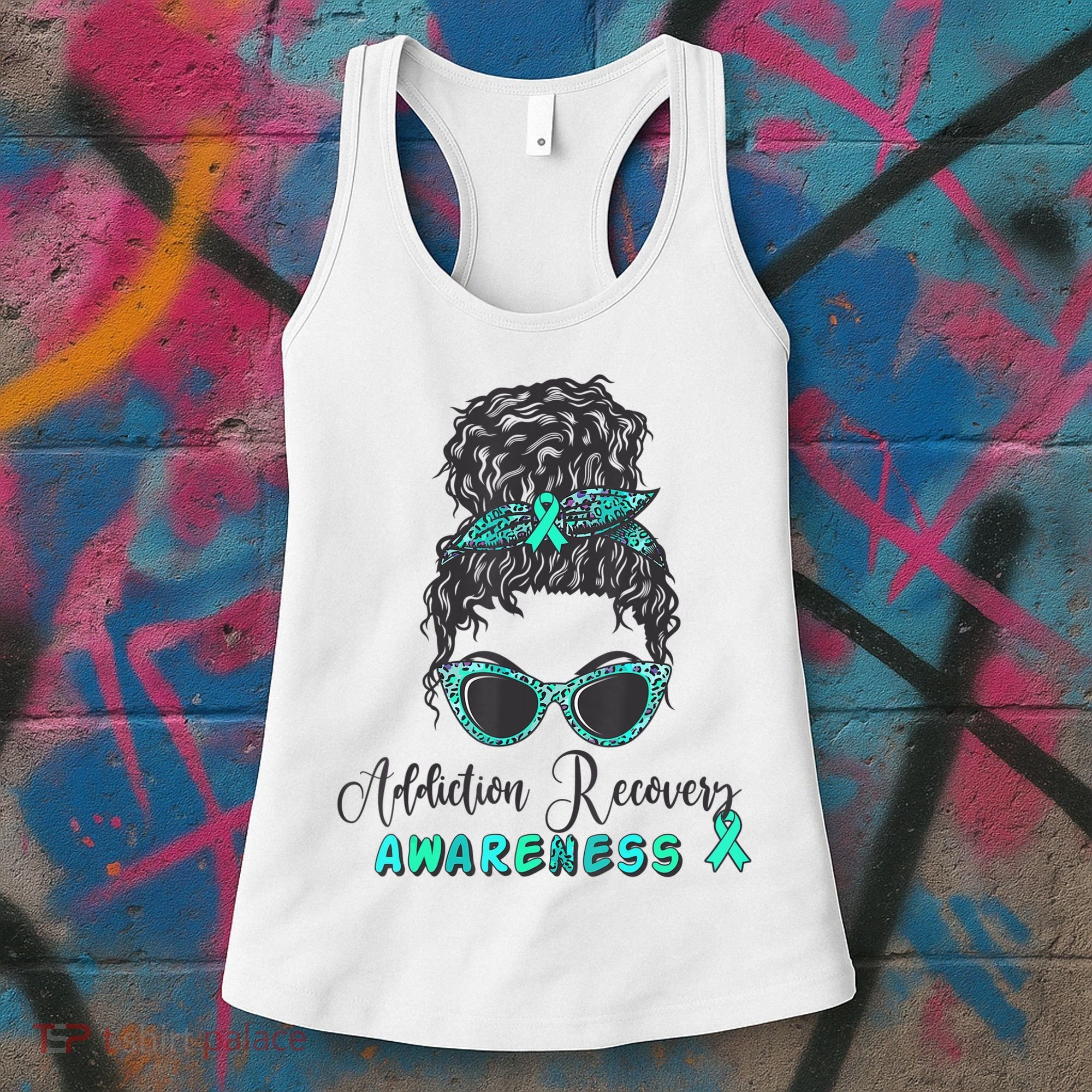 Addiction Recovery Awareness Month Sobriety Support Women's Tank Top